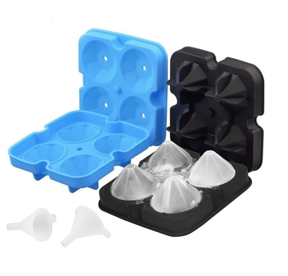 3D الماس سیلیکون قالب یخ یخ 12 * 12 * 3.8CM برای نوشیدنی ها