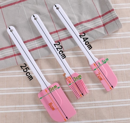 مقاوم در برابر گرما مقاوم در برابر حرارتی اسپادولا برس، سیلیکون پخت و پز Spatula رنگ صورتی