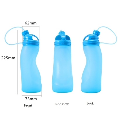 BPA Free Food Grade ورزش در فضای باز سیلیکون تاشو آب 500ML