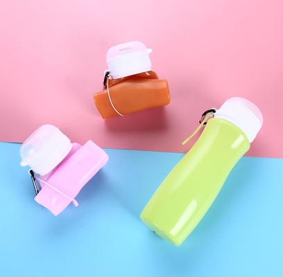 450ML بطری های سیلیکونی ورزشی Grade Food BPA Free با آرم سفارشی