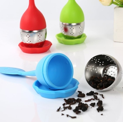 BAP infuser رایگان چای سیلیکون ناز شکل برگ سیلیکون FDA