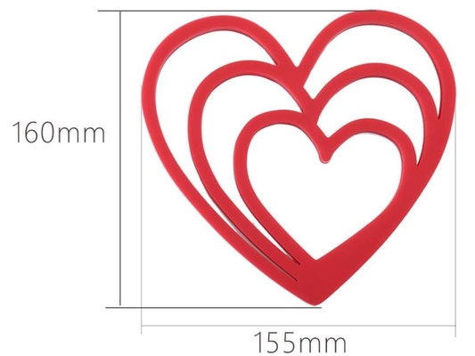 پودر خوردن سیلیکون شکل قلب محیط 15.5 * 16cm 66g