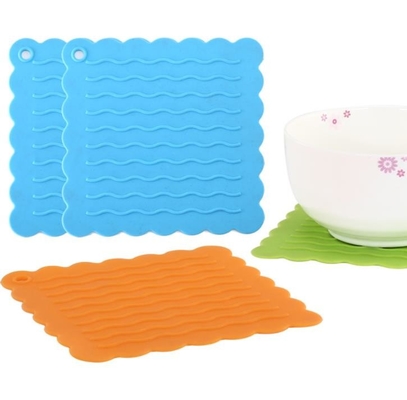 Gourmet Placemat ابزار آشپزخانه سیلیکون برجسته الگوهای موج آب