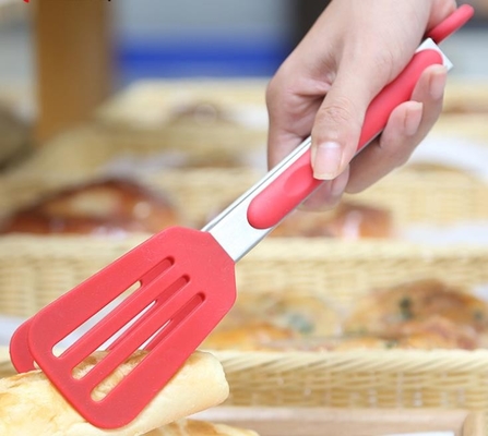 آیتم های آشپزخانه سیلیکون Turner Slotted آرم سفارشی Print Spatula Tong