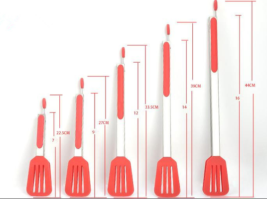 آیتم های آشپزخانه سیلیکون Turner Slotted آرم سفارشی Print Spatula Tong