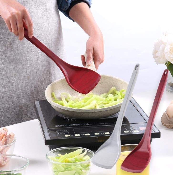 سبک دانه چوب سبک مواد غذایی درجه سیلیکون ترنر ابزار پخت و پز برای غیر چوب پنبه