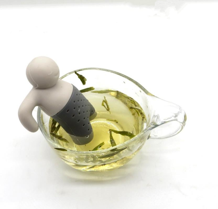 BPA Free Mr. Tea FDA استاندارد مرد چای سیلیکون چای با بسته جعبه در دسترس است